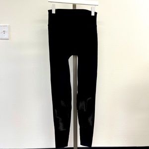 Free People - Black Legging With Laser Cut Mesh